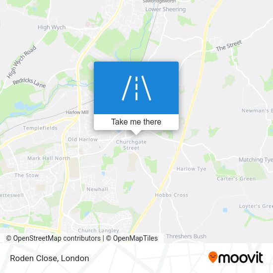 Roden Close map