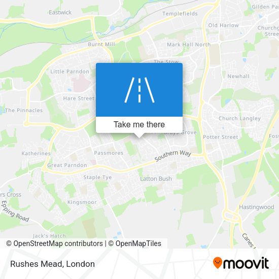 Rushes Mead map
