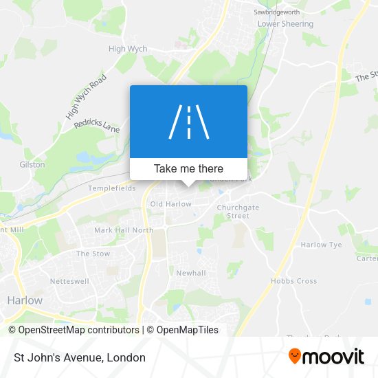 St John's Avenue map