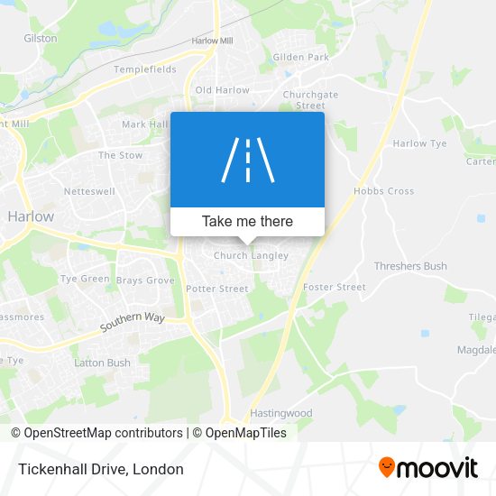 Tickenhall Drive map