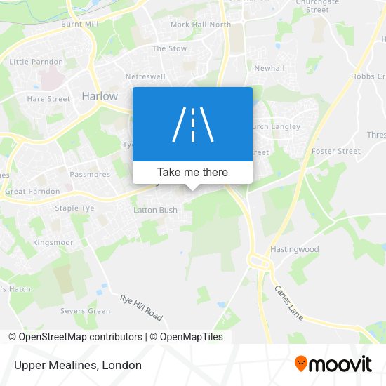 Upper Mealines map