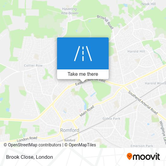 Brook Close map