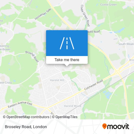Broseley Road map