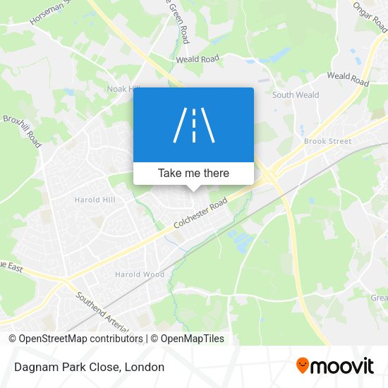Dagnam Park Close map
