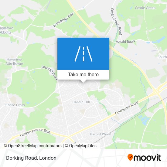 Dorking Road map
