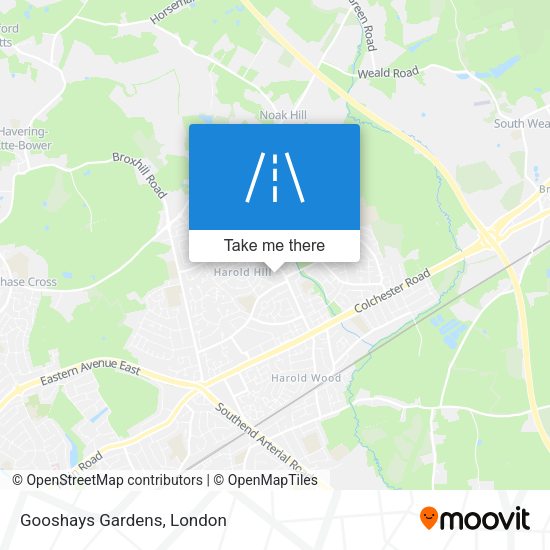 Gooshays Gardens map