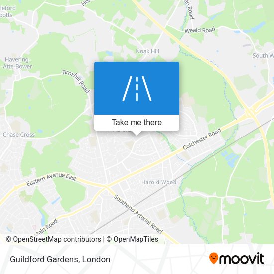 Guildford Gardens map