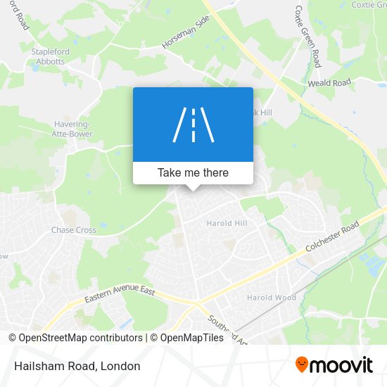 Hailsham Road map