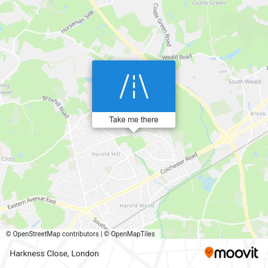 Harkness Close map