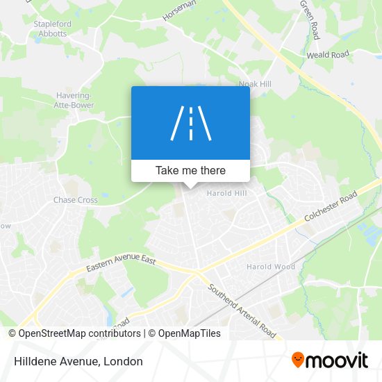 Hilldene Avenue map