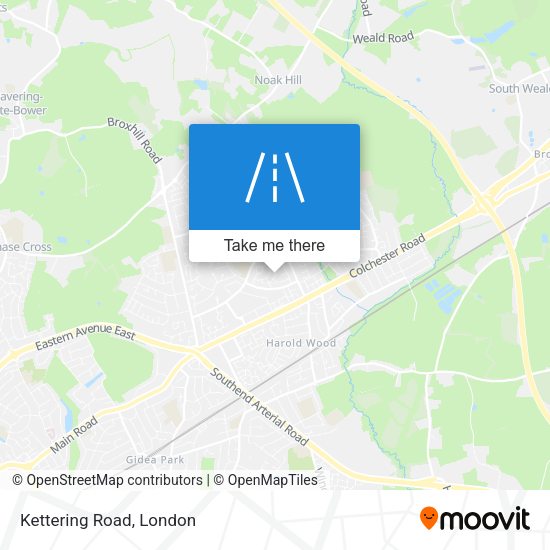 Kettering Road map