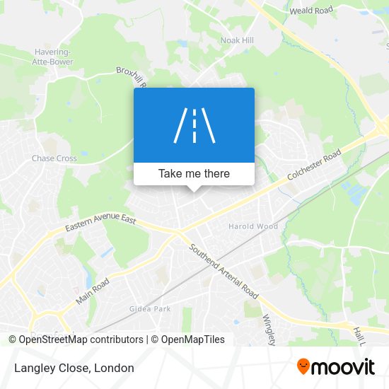Langley Close map