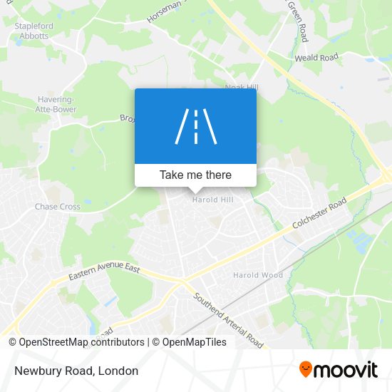 Newbury Road map