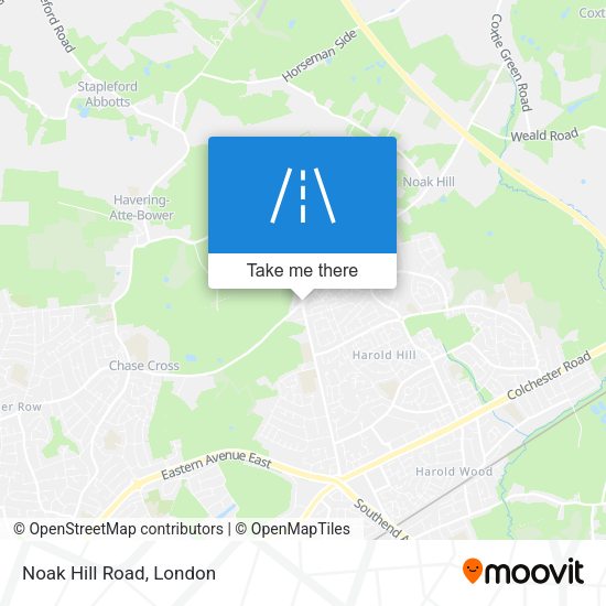 Noak Hill Road map