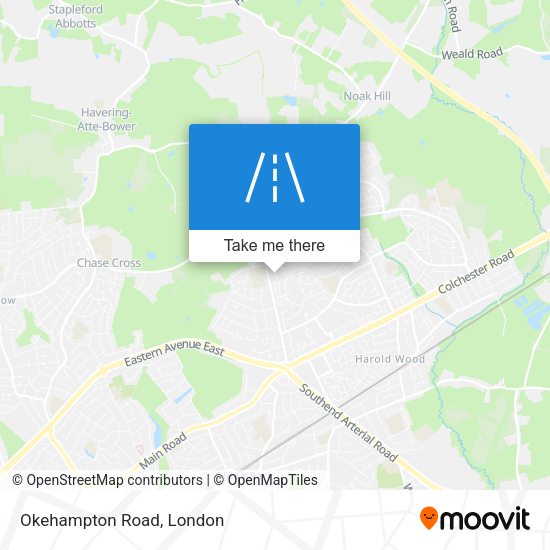 Okehampton Road map