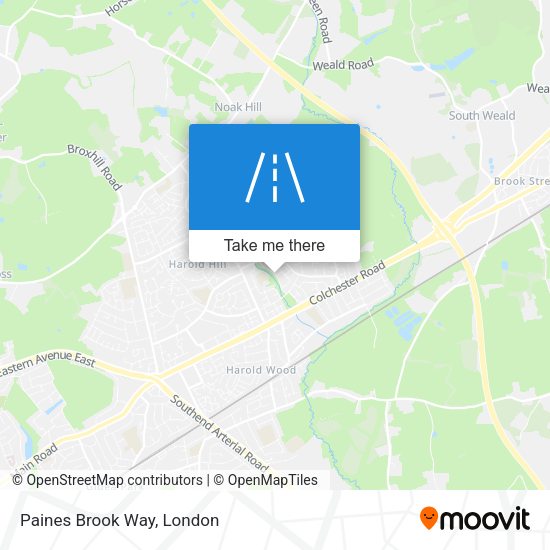 Paines Brook Way map