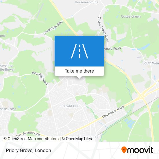 Priory Grove map