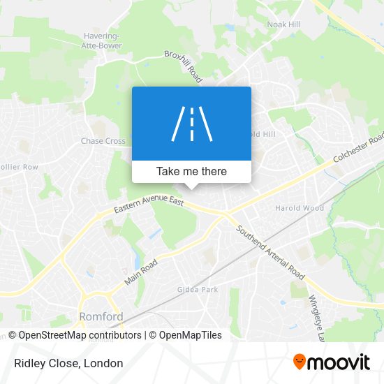 Ridley Close map