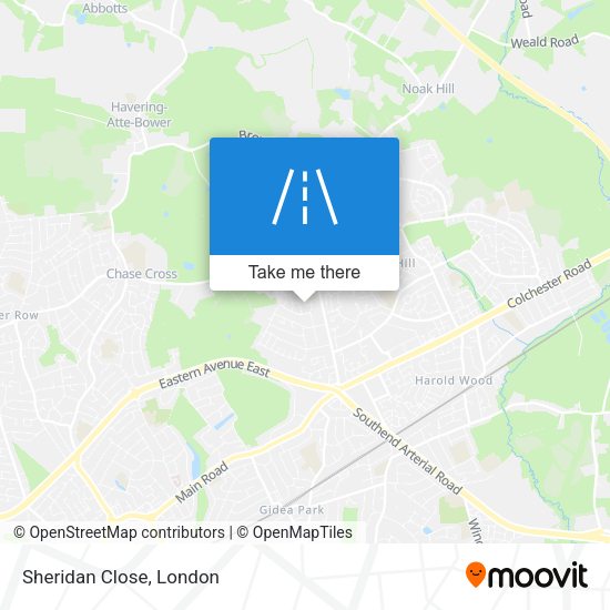 Sheridan Close map