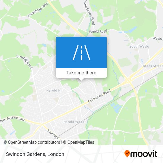 Swindon Gardens map