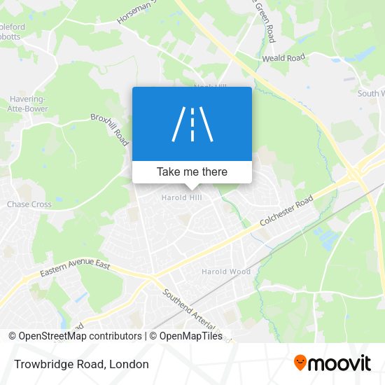 Trowbridge Road map