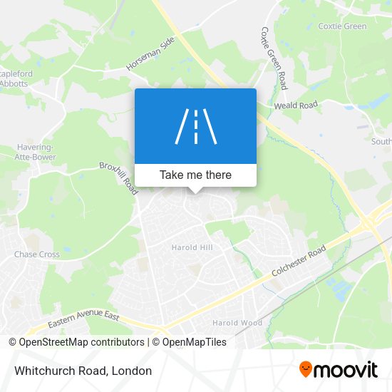 Whitchurch Road map