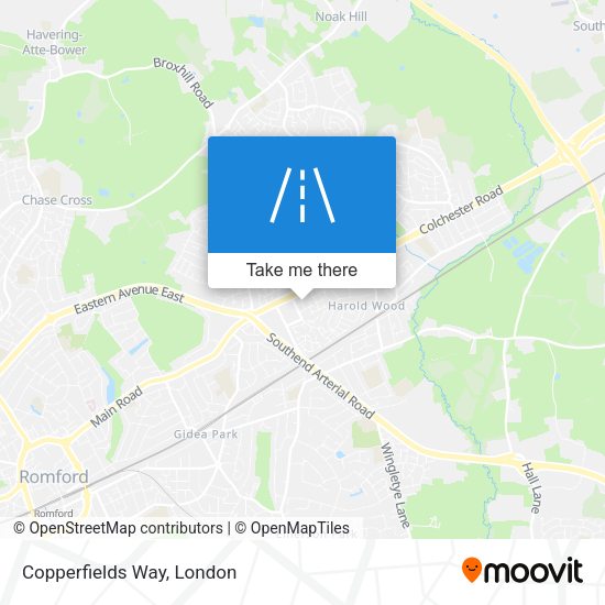 Copperfields Way map