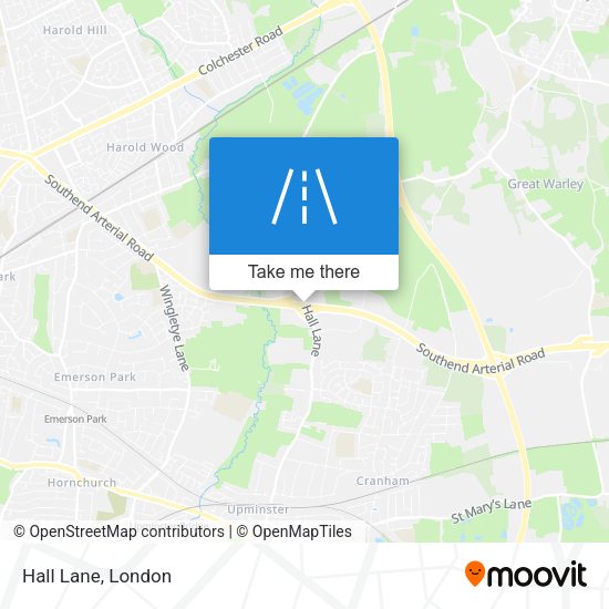 Hall Lane map