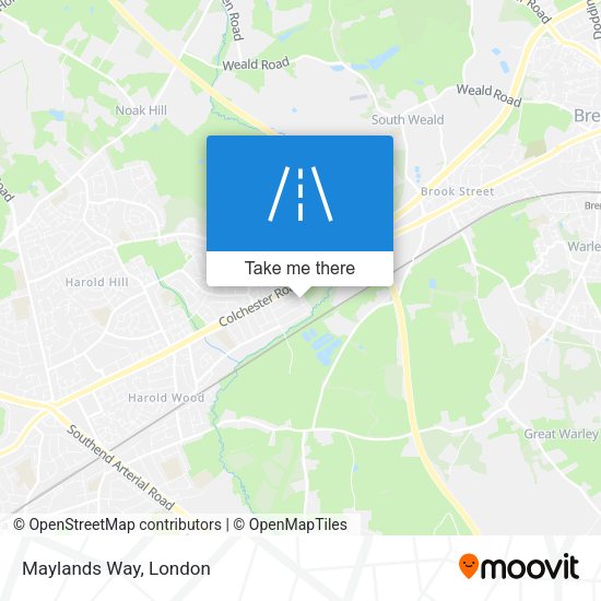 Maylands Way map