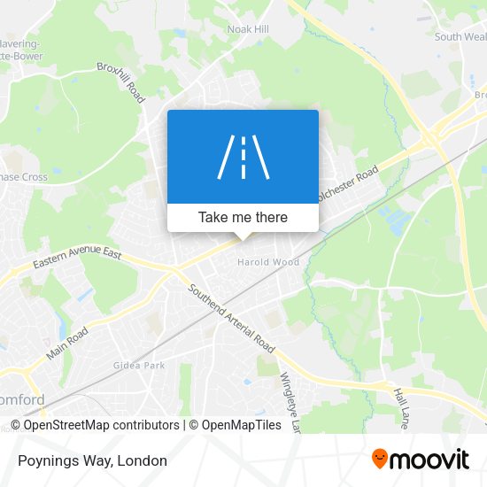 Poynings Way map