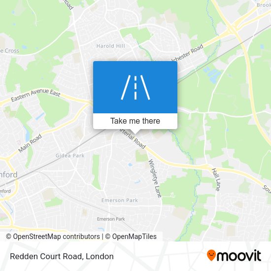 Redden Court Road map