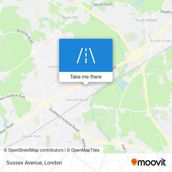Sussex Avenue map