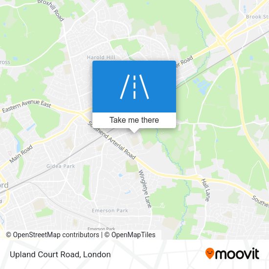 Upland Court Road map