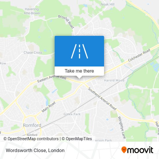 Wordsworth Close map