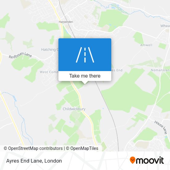 Ayres End Lane map