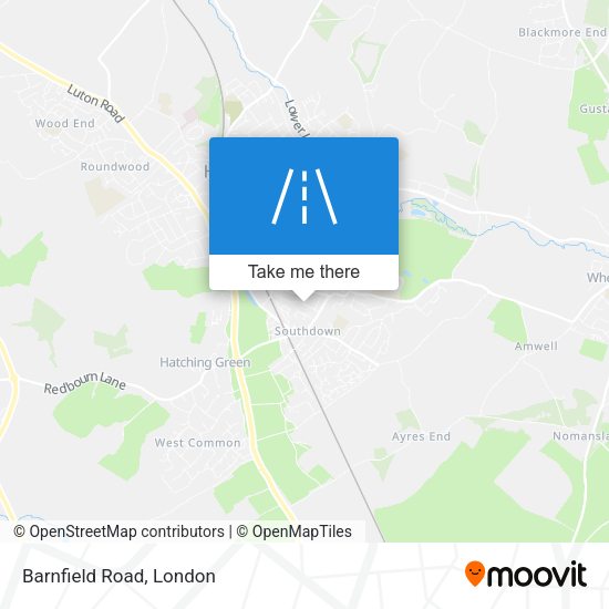 Barnfield Road map