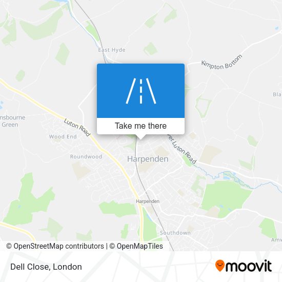 Dell Close map