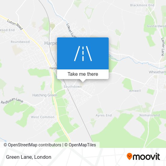 Green Lane map