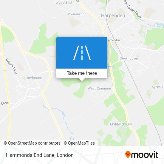 Hammonds End Lane map