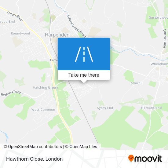 Hawthorn Close map
