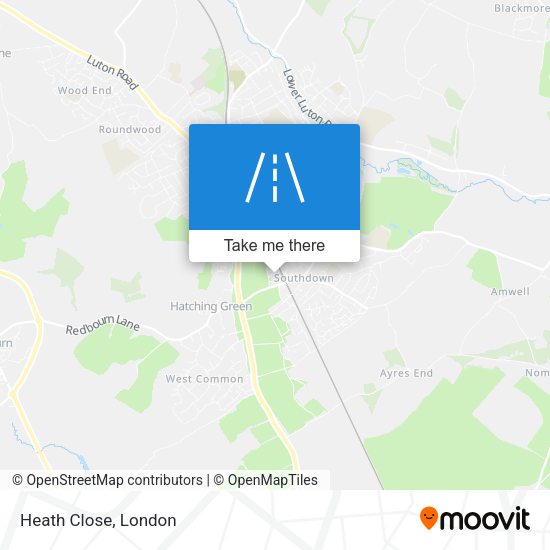 Heath Close map