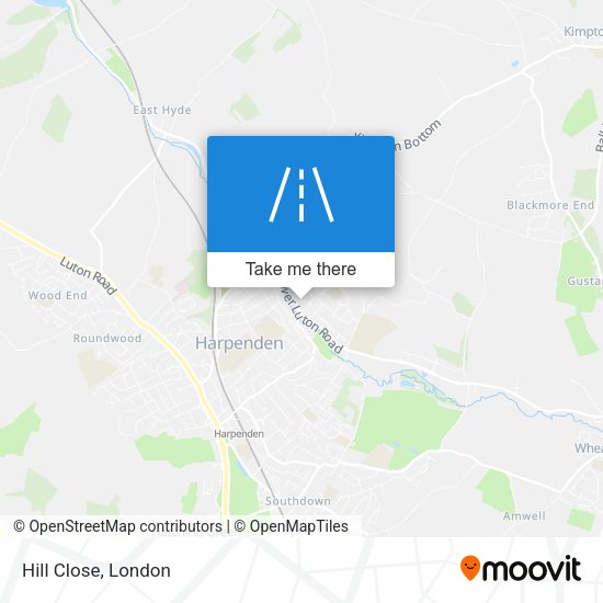 Hill Close map