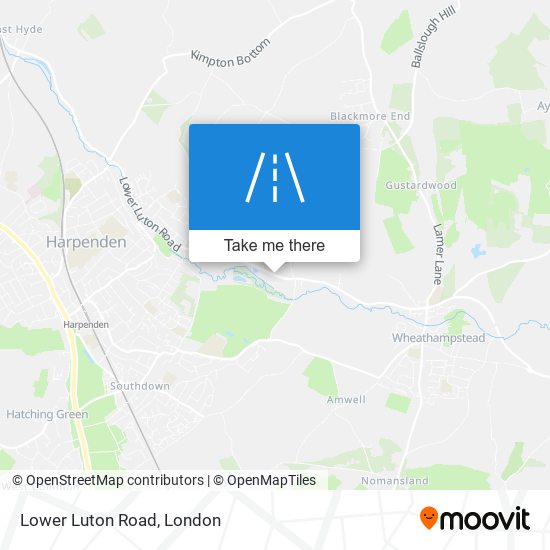 Lower Luton Road map