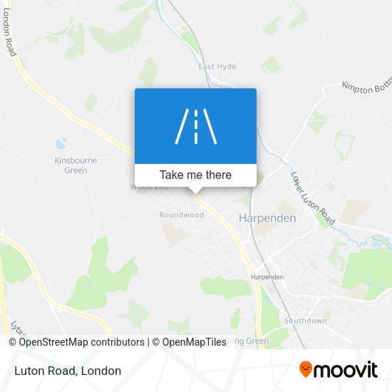 Luton Road map
