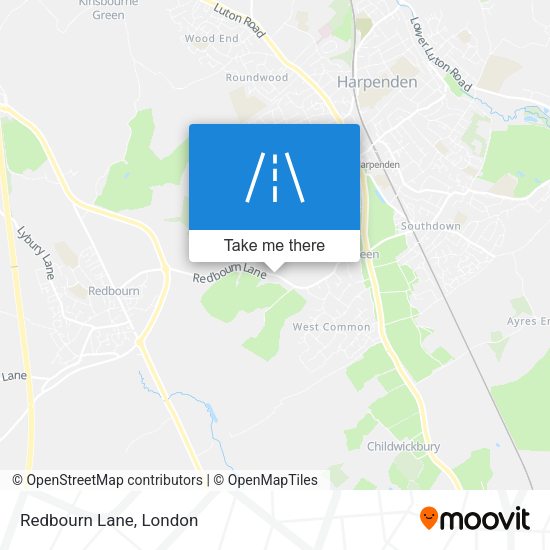 Redbourn Lane map