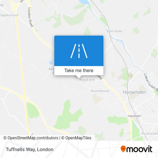 Tuffnells Way map
