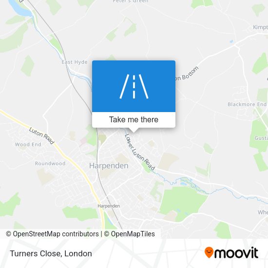 Turners Close map