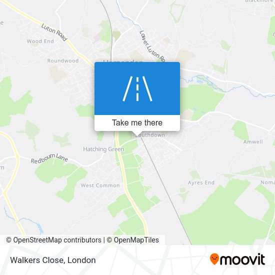Walkers Close map