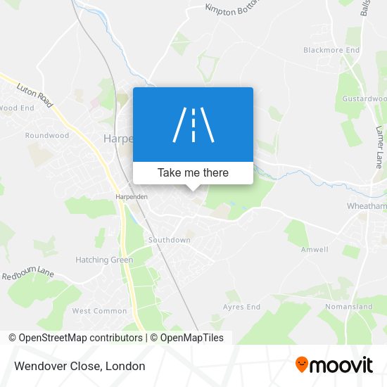 Wendover Close map