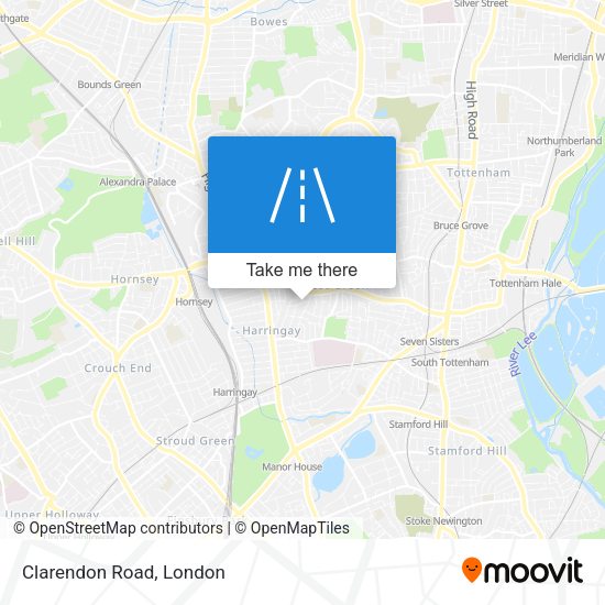 Clarendon Road map